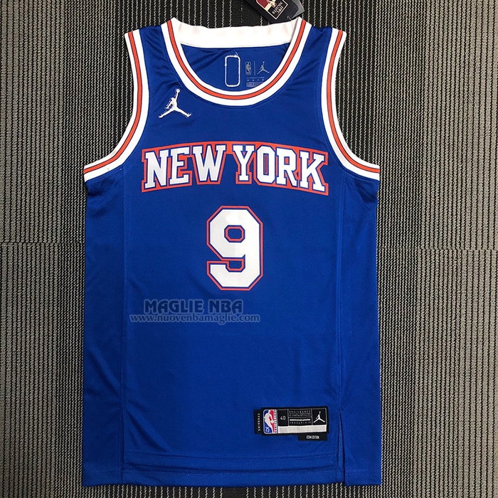 Maglia
 RJ Barrett NO 9 New York Knicks Statement 2020-21 Blu
